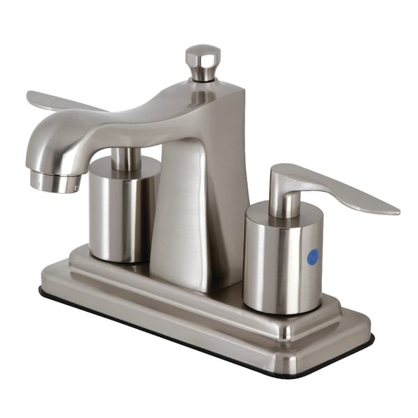 Kingston Brass FB4648SVL 4-Inch Centerset Bathroom Faucet with Retail Pop-Up, Brushed Nickel FB4648SVL - main